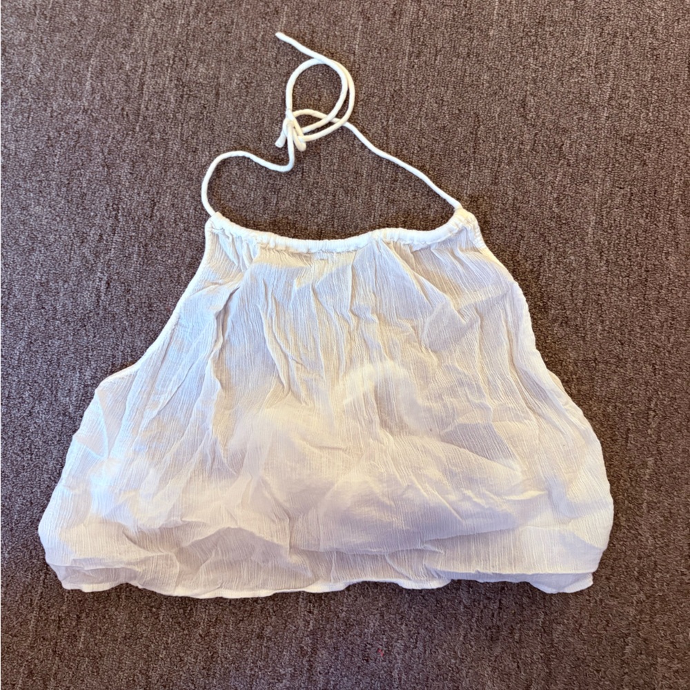 Madewell White Crop Top